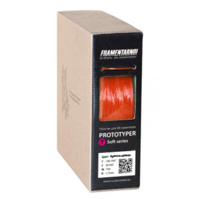 Пластик Filamentarno T-Soft Красно-оранжевый 0,75 кг
