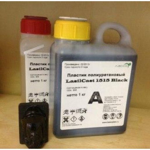 Литьевой пластик Lasso LasilCast 1515 Black, 1+1 кг