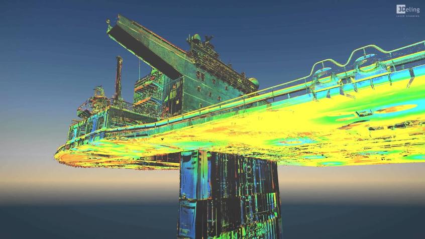 Сканирование морских нефтегазовых платформ
