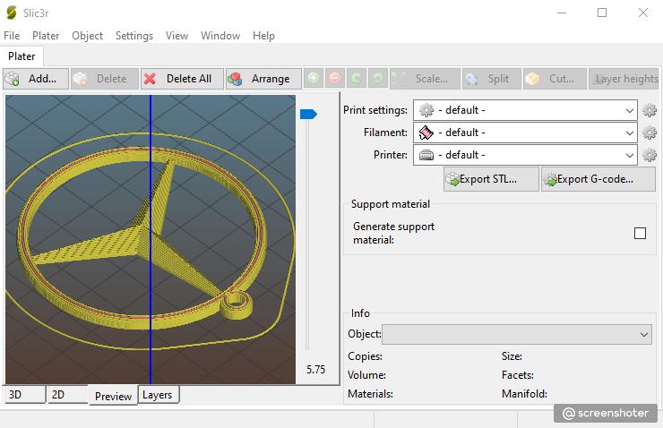 скриншот Slic3r