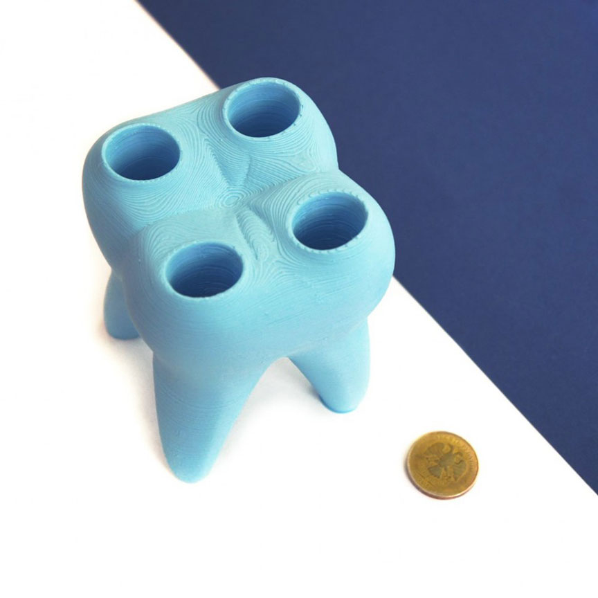 PLA пластик 1,75 REC голубой 0,75 кг