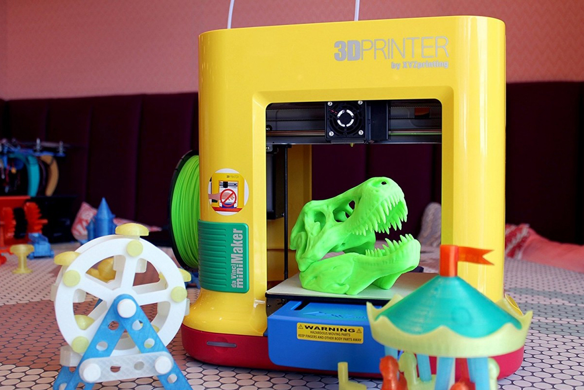 Колесо обозрения, динозавр, принтер XYZPrinting da Vinci MiniMaker, скелет, детские разработки
