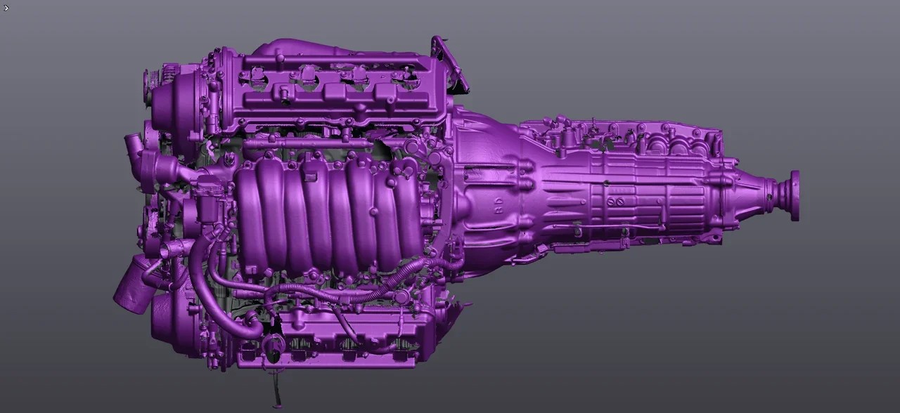 3D сканирование двигателя Toyota 3UZ, Scanform L5